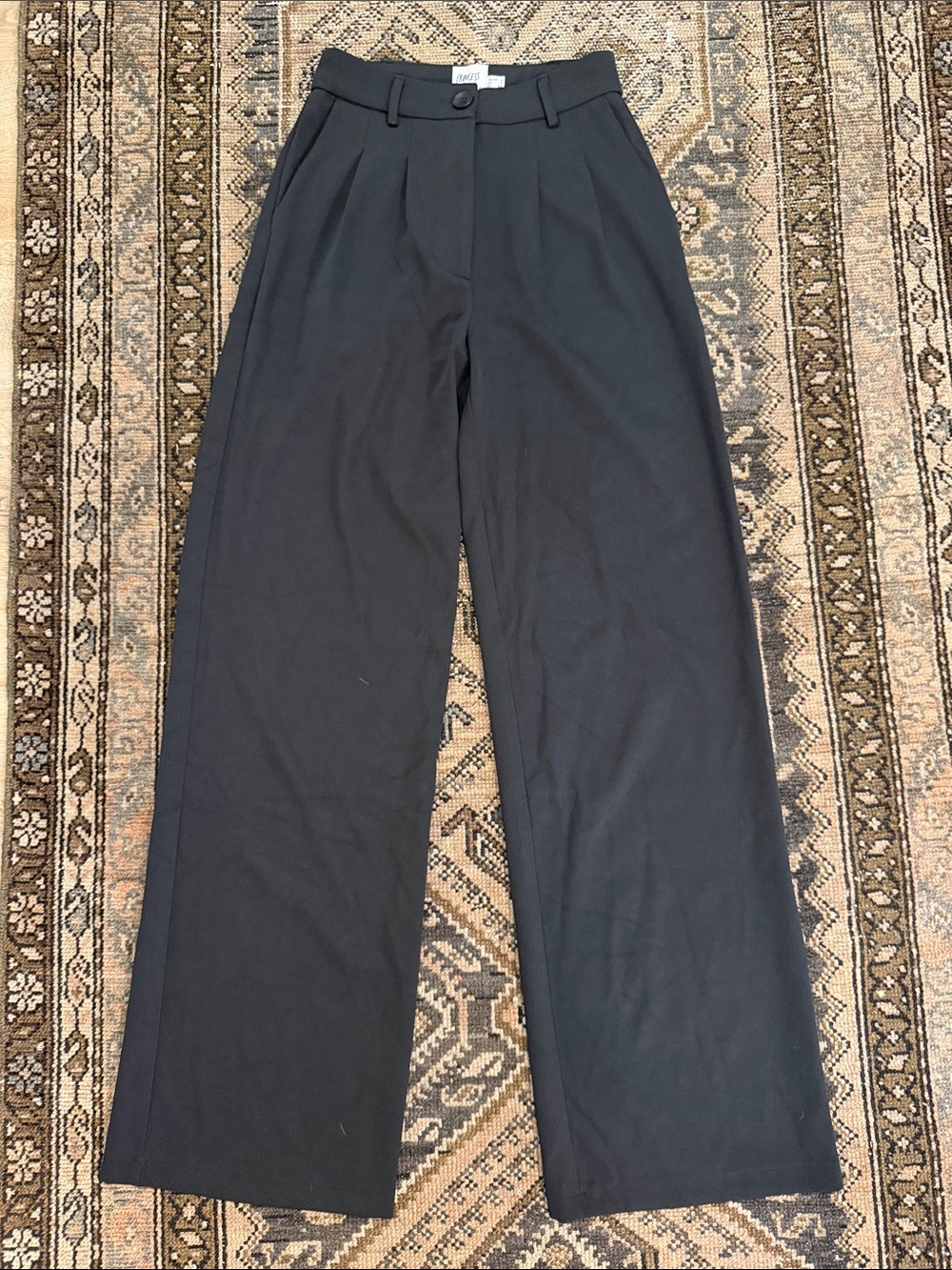Princess Polly Wide-Leg Trousers Black